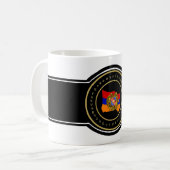 アルファベットマグ付きアルメニア国旗 コーヒーマグカップ (正面左)