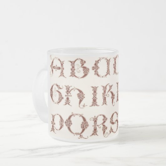 アルファベットマグ フロストグラスマグカップ (正面左)