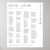 アルファベットモダンミニマルの座席ポスター ポスター (正面)