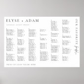 アルファベットモダンミニマルの座席ポスター ポスター (正面)