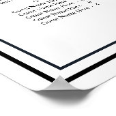 アルファベットモダン順の結婚座席表 ポスター (角)