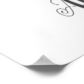 アルファベットモノグラムグリーン ネームウォールプリント ポスター (角)