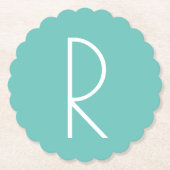 アルファベットモノグラムコースター ペーパーコースター (正面)