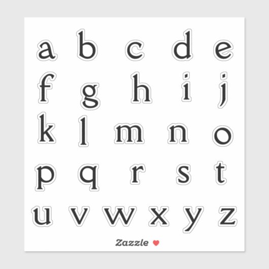 アルファベットモノグラム文字イニシャル シール (シート)