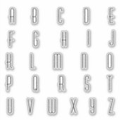 アルファベットモノグラム文字イニシャル シール (正面)