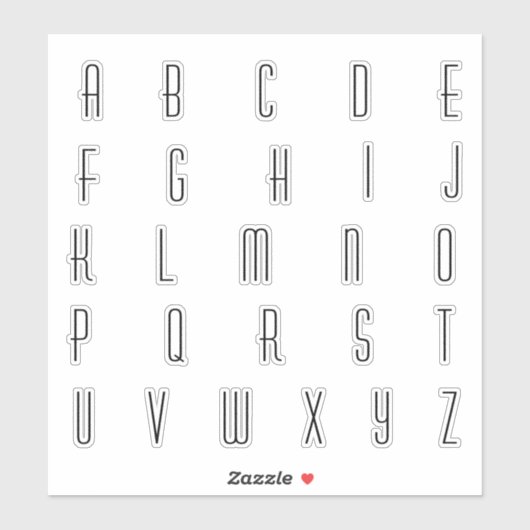 アルファベットモノグラム文字イニシャル シール (シート)