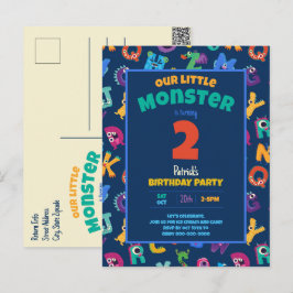 アルファベットモンスターの誕生日 リトルモンスターの年齢追加 ポストカード