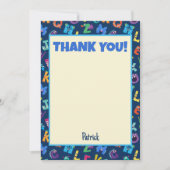 アルファベットモンスターズ誕生日パーティーABCありがとう 招待状 (正面)