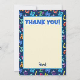 アルファベットモンスターズ誕生日パーティーABCありがとう 招待状