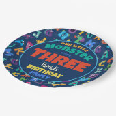 アルファベットモンスターズ誕生日リトルモンスタアドエイジ ペーパープレート (アングル)