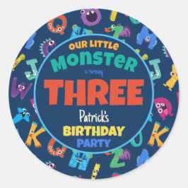 アルファベットモンスターズ誕生日リトルモンスタアドエイジ ラウンドシール