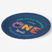 アルファベットモンスターズ1st誕生日リトルモンスター ペーパープレート (アングル)