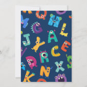 アルファベットモンスターズ1st誕生日リトルモンスター 招待状 (裏面)
