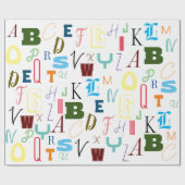 アルファベットラッピング紙 ラッピングペーパー (フラット)