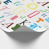 アルファベットラッピング紙 ラッピングペーパー (角)