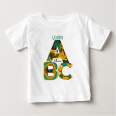 アルファベットランダム文字アート ベビーTシャツ (正面)