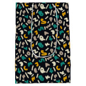 アルファベットランダム文字アート ミディアムペーパーバッグ (裏面)