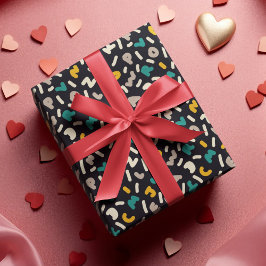 アルファベットランダム文字アート ラッピングペーパー