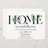 アルファベットリーフホーム引っ越し祝いパーティー招待状 招待状 (正面/裏面)