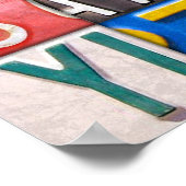 アルファベットレターライセンスプレートアートポスター ポスター (角)