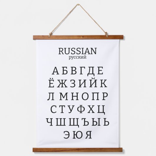 アルファベットロシアの 吊り下げ型タペストリー (正面)