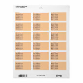 アルファベット中国の住所 シール (フルシート)