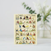 アルファベット中国の板 ポストカード (スタンド正面)