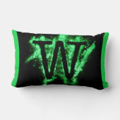 アルファベット付き文字(緑) ランバークッション (裏面)
