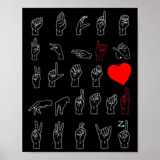 アルファベット先生アメリカの歌の言語Aslチャート ポスター (正面)