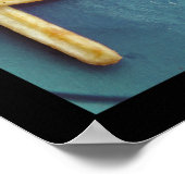 アルファベット写真コラージュ、フードレターWord Art ポスター (角)