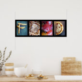 アルファベット写真コラージュ、フードレターWord Art ポスター (キッチン)