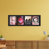 アルファベット写真コラージュ、ホームレターワードアート キャンバスプリント (インサイチュ (リビング))