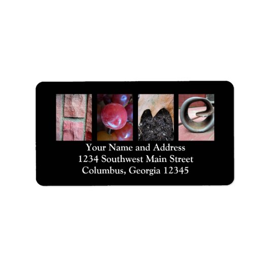 アルファベット写真コラージュ、ホームレターワードアート ラベル (正面)