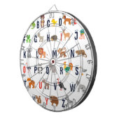 アルファベット動物-すごいかわいい! ダーツボード (正面右)