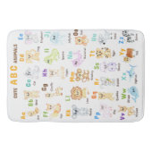 アルファベット動物ABCかわいい動物 バスマット (正面)