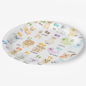 アルファベット動物ABCかわいい動物 ペーパープレート (アングル)