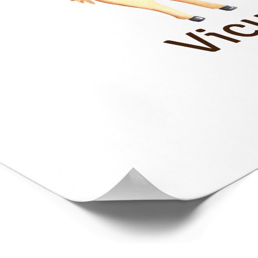 アルファベット動物ABCかわいい動物 ポスター (角)