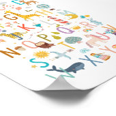 アルファベット動物ABCポスタープリント ポスター (角)