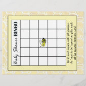 アルファベット名ゲームと赤ちゃんシャワービンゴゲーム チラシ (裏面)