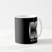 アルファベット名K -イニシャルK – 名パーソナライズされた前 コーヒーマグカップ (正面右)