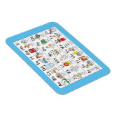 アルファベット図解入りの、写真付きのの動物 マグネット (右側)