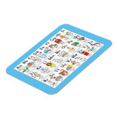 アルファベット図解入りの、写真付きのの動物 マグネット (左側)