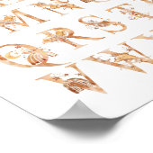 アルファベット子供部屋デコール水色ABCチャート ポスター (角)