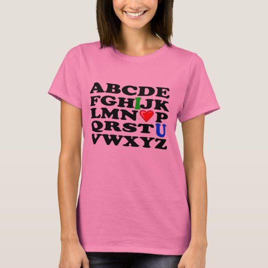 アルファベット愛 Tシャツ (正面)