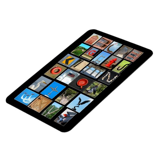 アルファベット文字の写真 マグネット (左側)