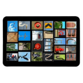 アルファベット文字の写真 マグネット (横)