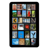 アルファベット文字の写真 マグネット (縦)