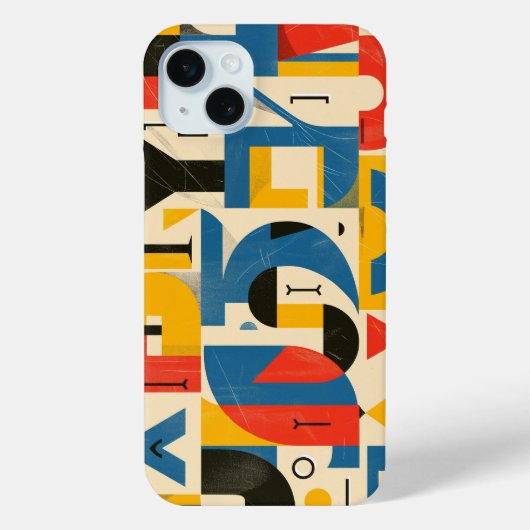 アルファベット文字の要素を使用するイラストレーション Case-Mate iPhoneケース (裏面)