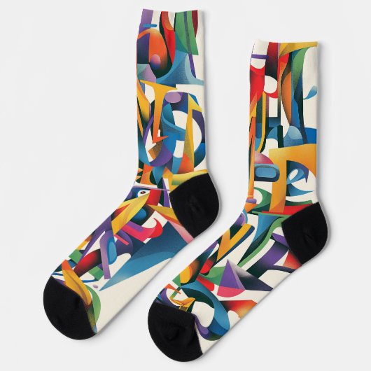 アルファベット文字の部分の垂直デザイン ソックス (左)