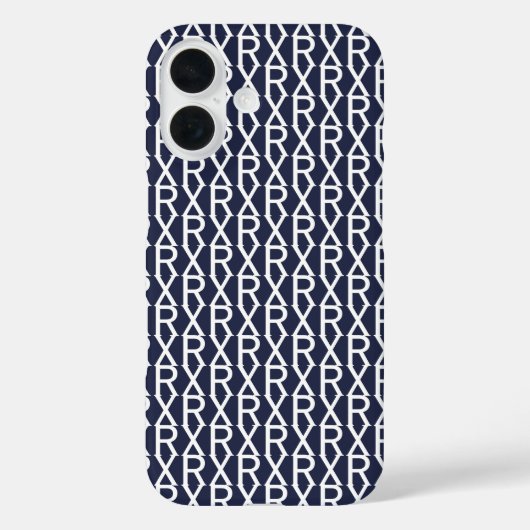 アルファベット文字パターカスタムンイニシャルモノグラムの Case-Mate iPhoneケース (裏面)